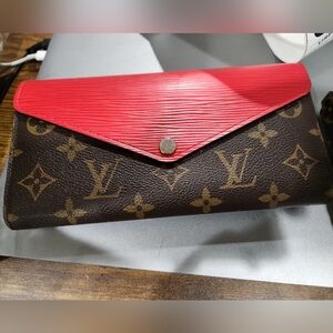Louis Vuitton Red Epi Sara Wallet